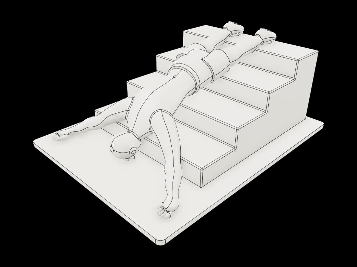 Mannequin on Stairs Display
