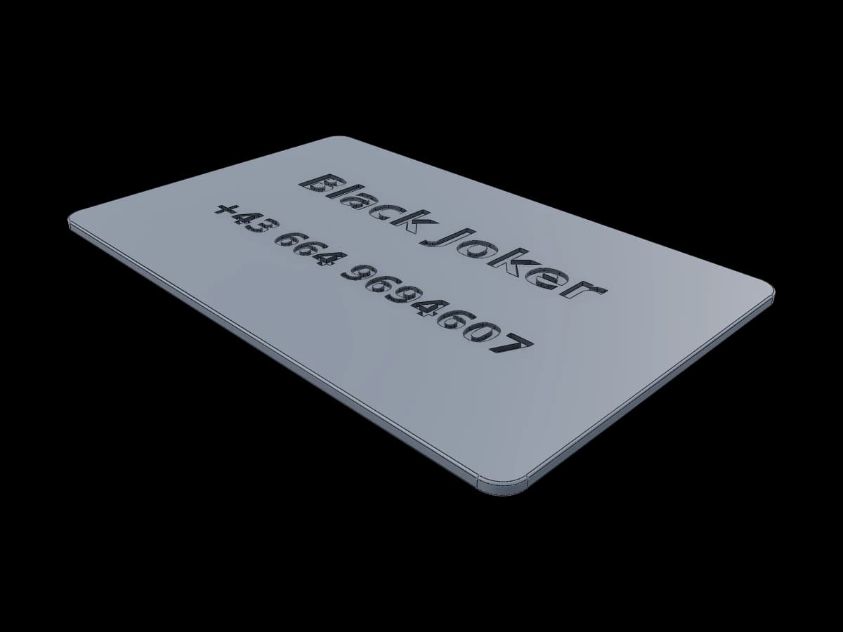 Black Joker Card