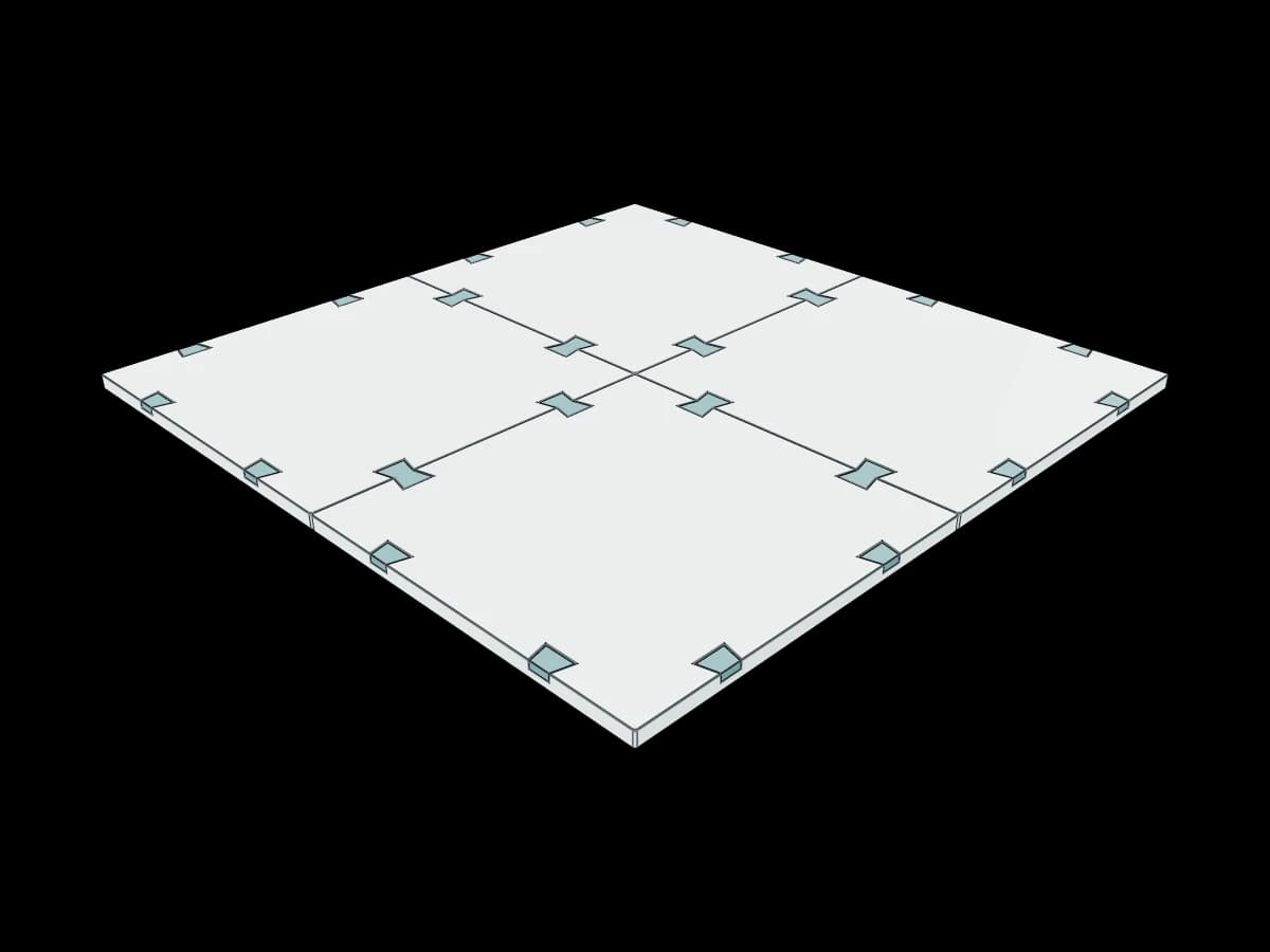 Meerschweinchenstall Grundplatten Boden