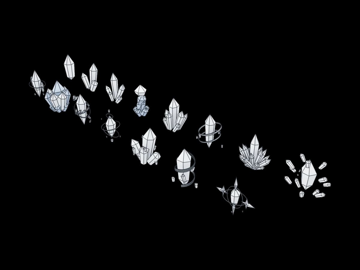 Geometric Crystal Sculptures
