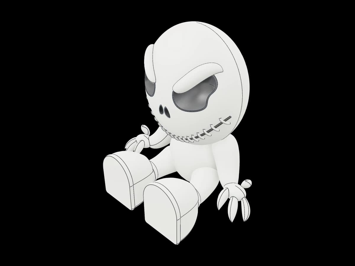 Seated Skull Figurine