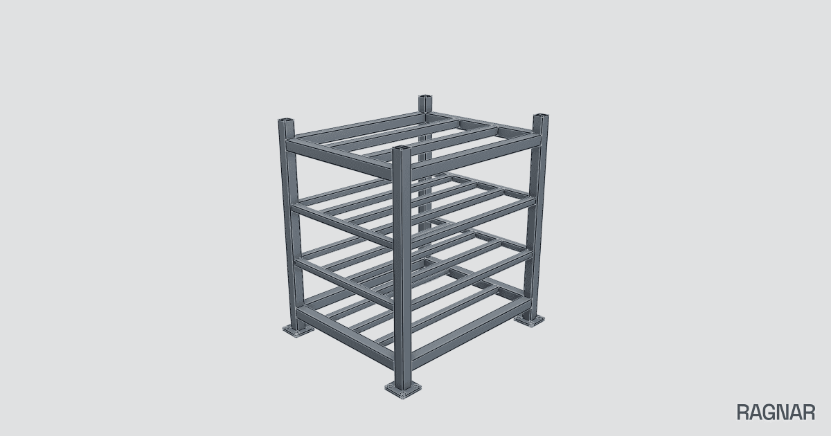 Compact Metal Equipment Rack