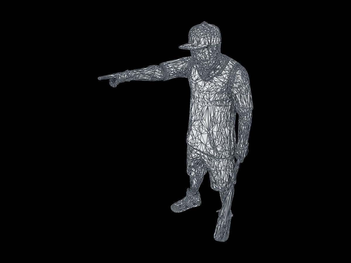 Segmented Baseball Figure