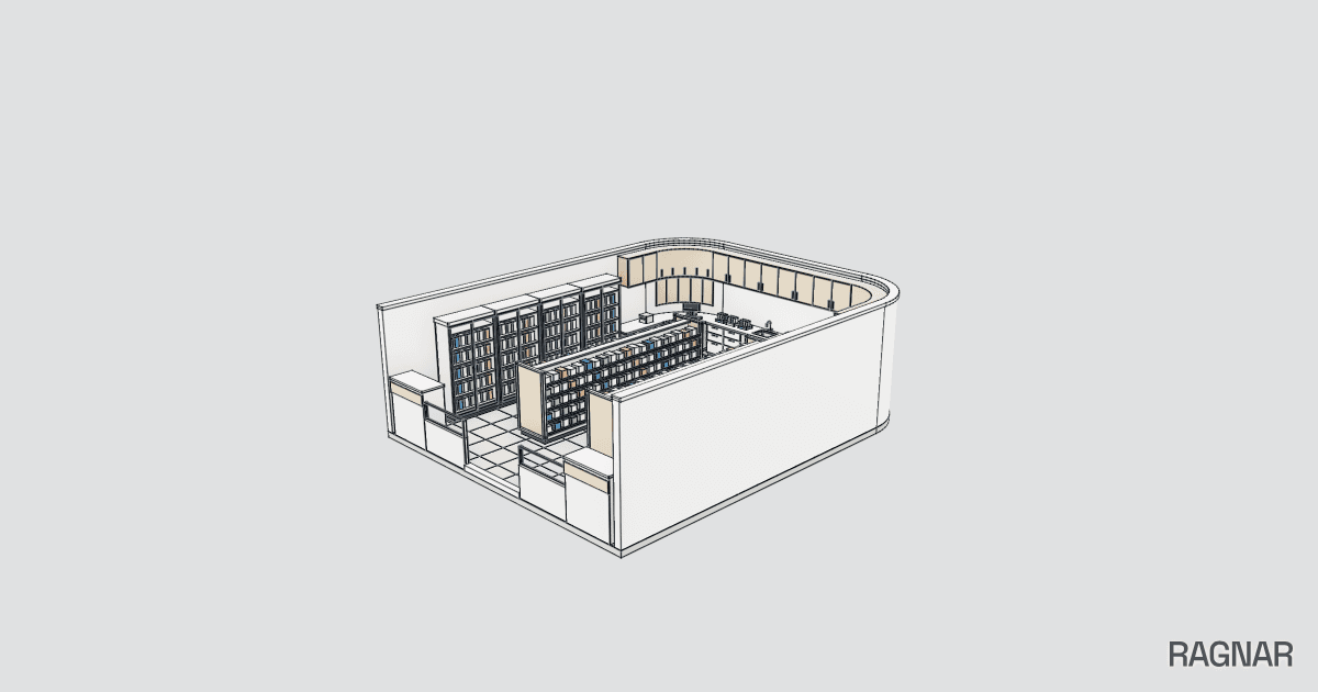 Modern pharmacy counter