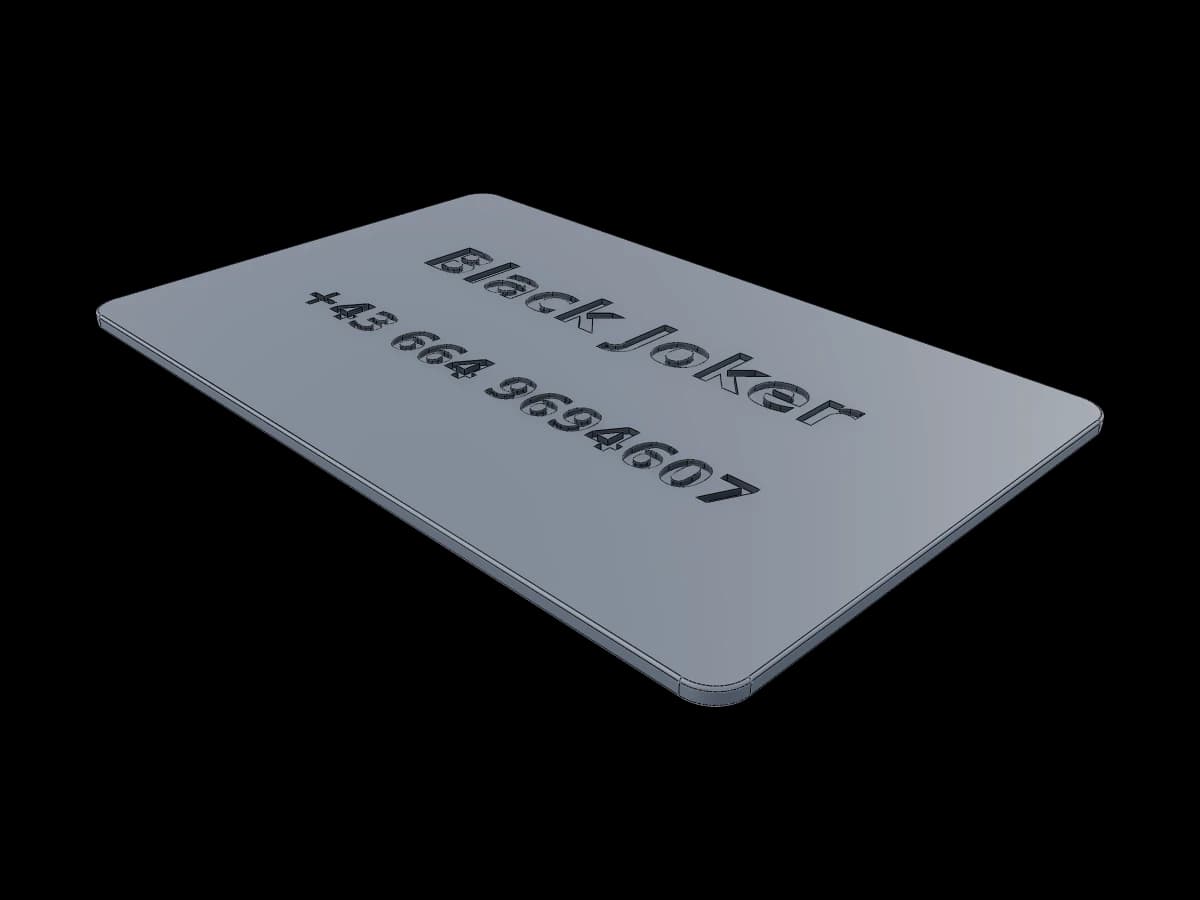 Black Joker Card