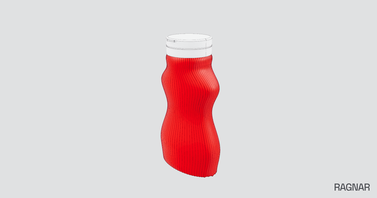 Red Ketchup Bottle
