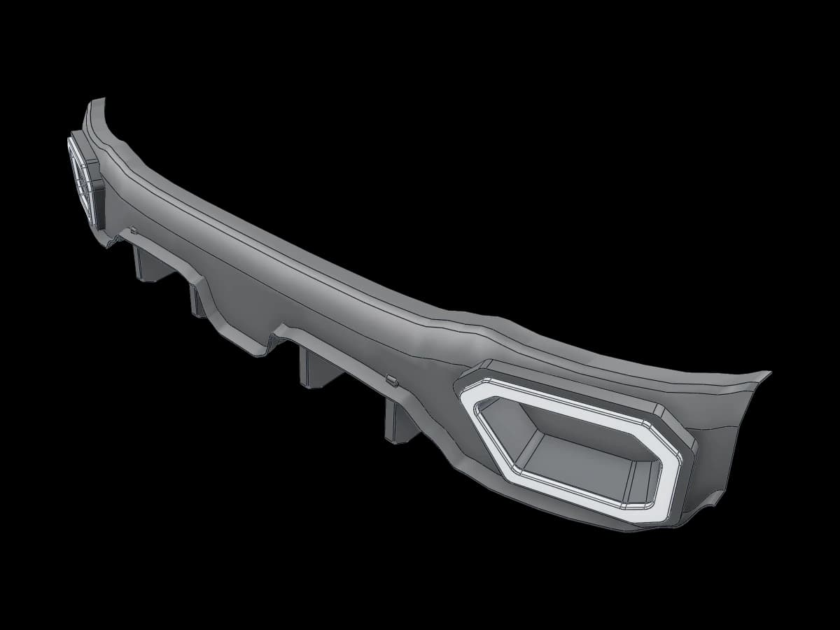 Custom Rear Diffuser Model