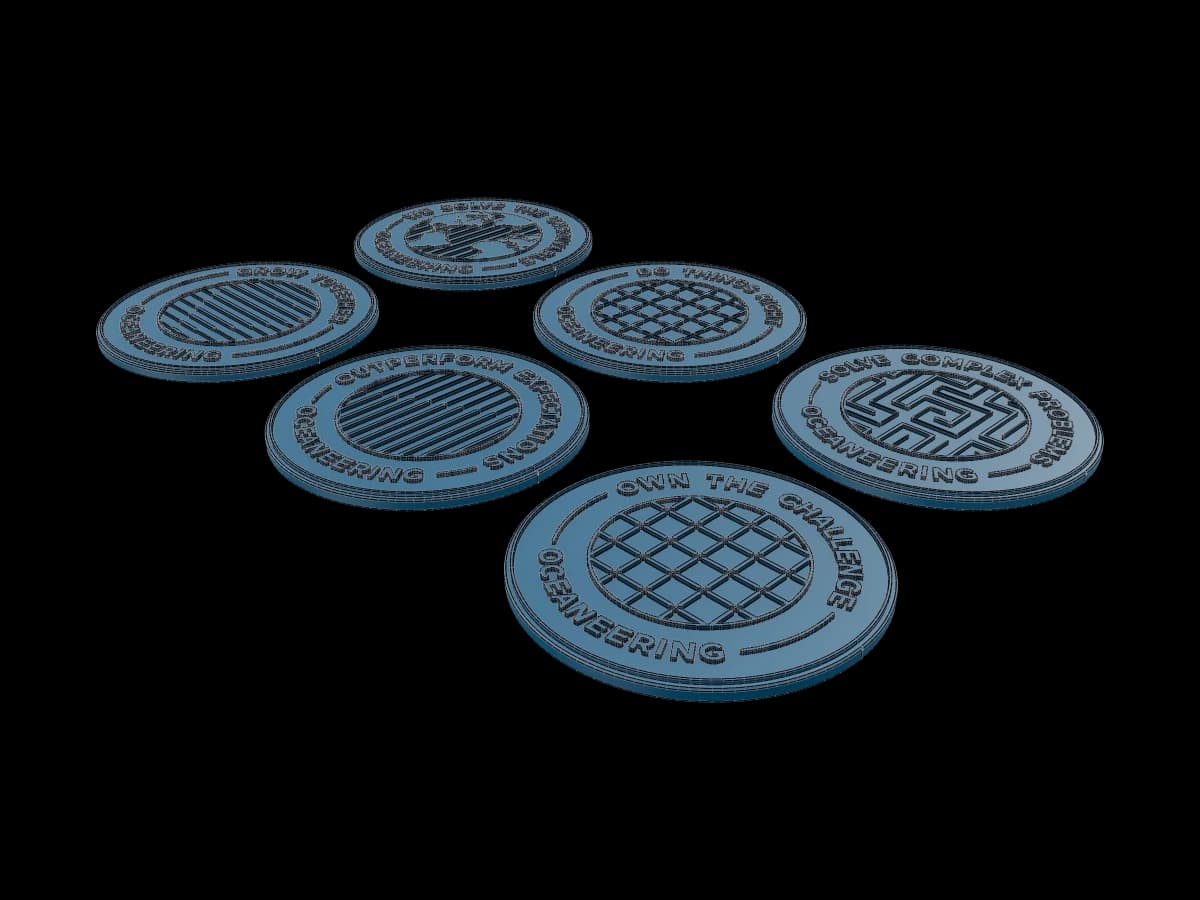 Oceaneering Core Values Coasters