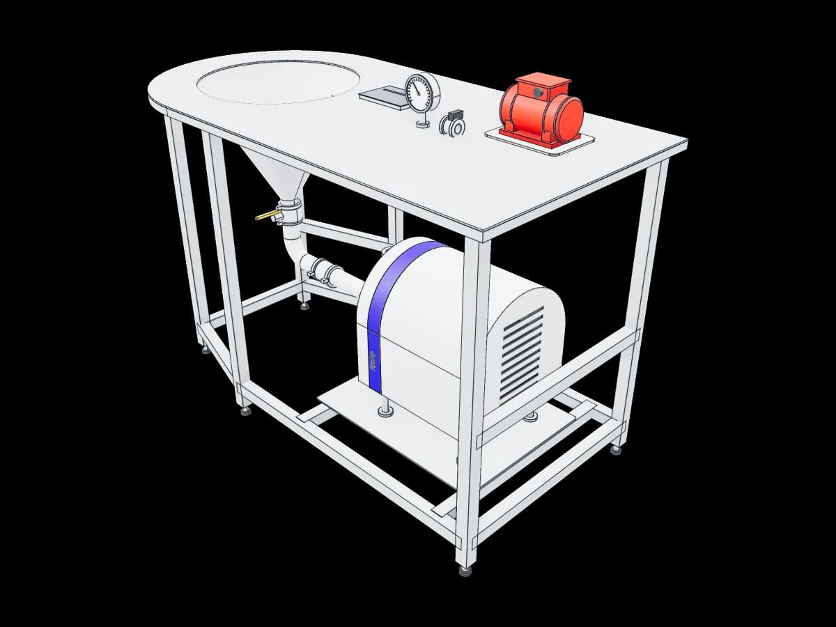 Industrial Hopper and Pump Table