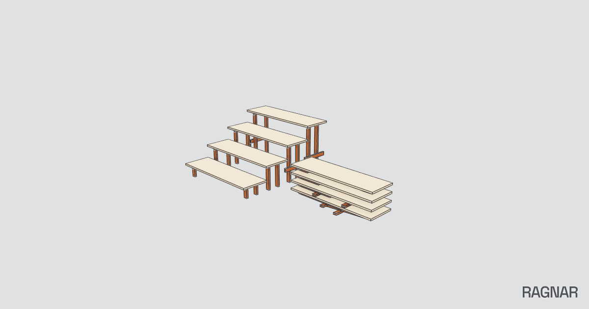 Folding Staircase Display