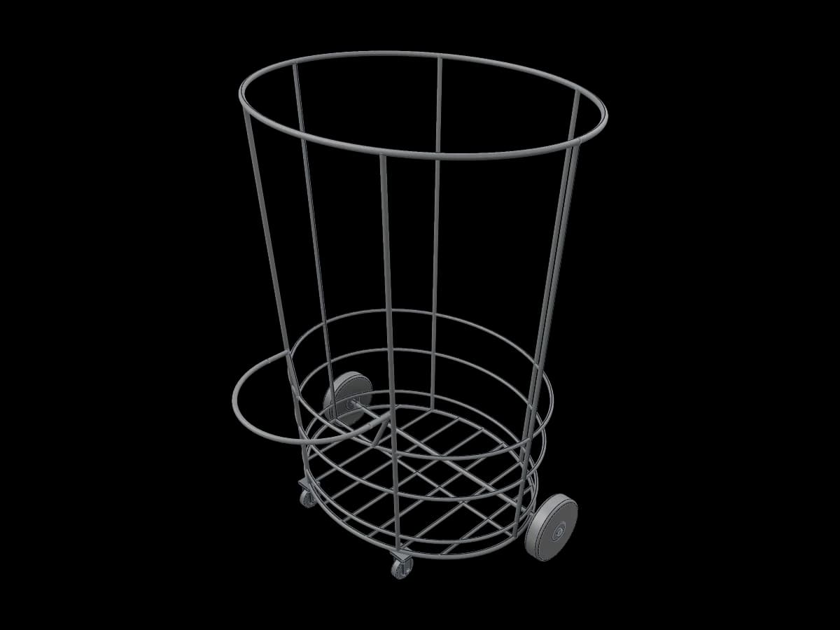 Tall Metal Wire Cart