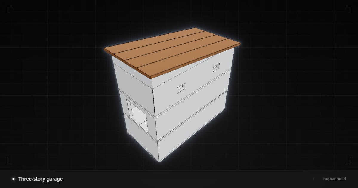 Three-story garage