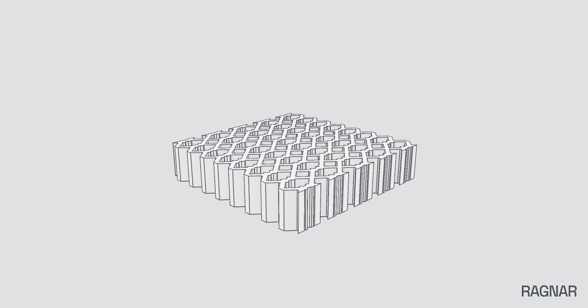 Bio-inspired square panel