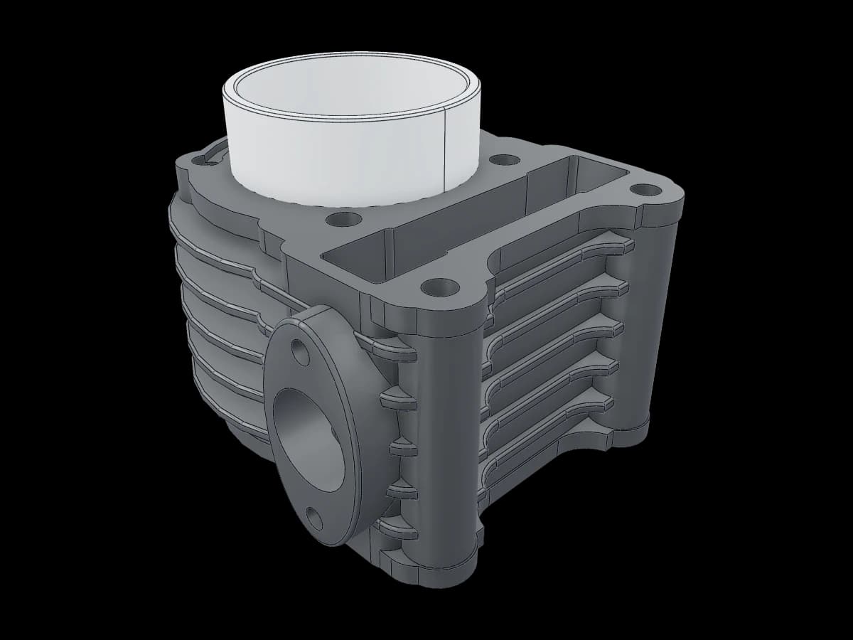 50mm Finned Cylinder Barrel