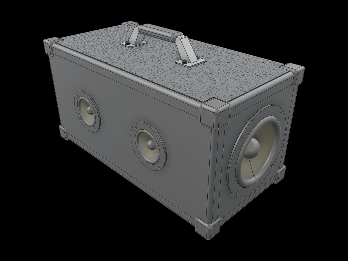 Portable speaker cabinet
