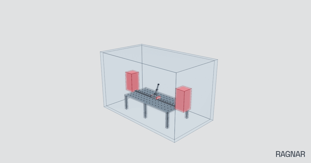 Fenceless robot rail
