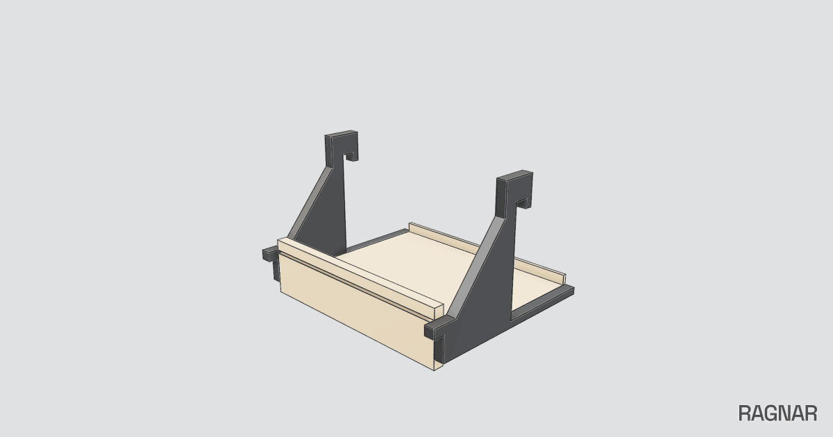 Curtain Rod Projector Shelf