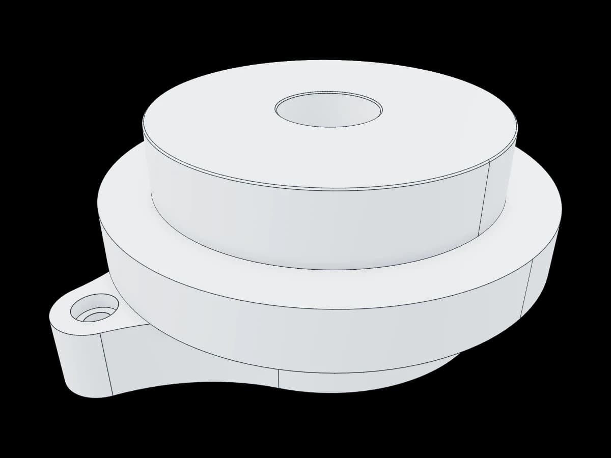 Flanged Cylindrical Mechanical Component