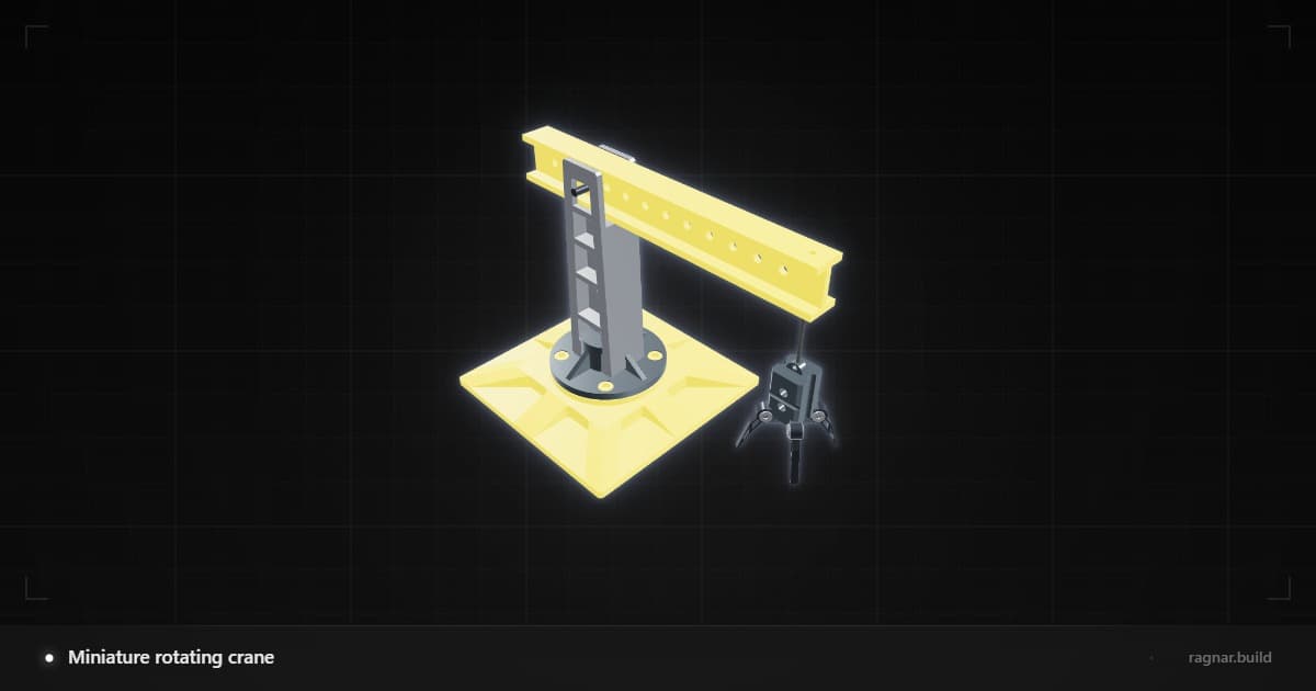 Miniature rotating crane