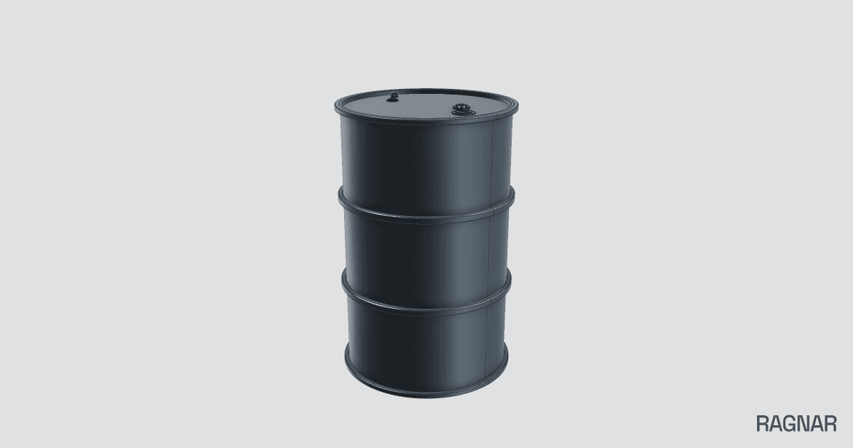 Industrial oil drum