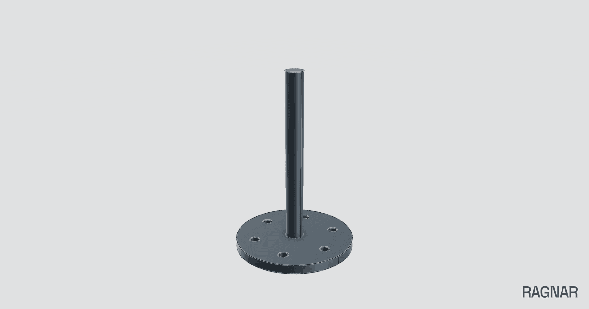 Flanged Metal Shaft