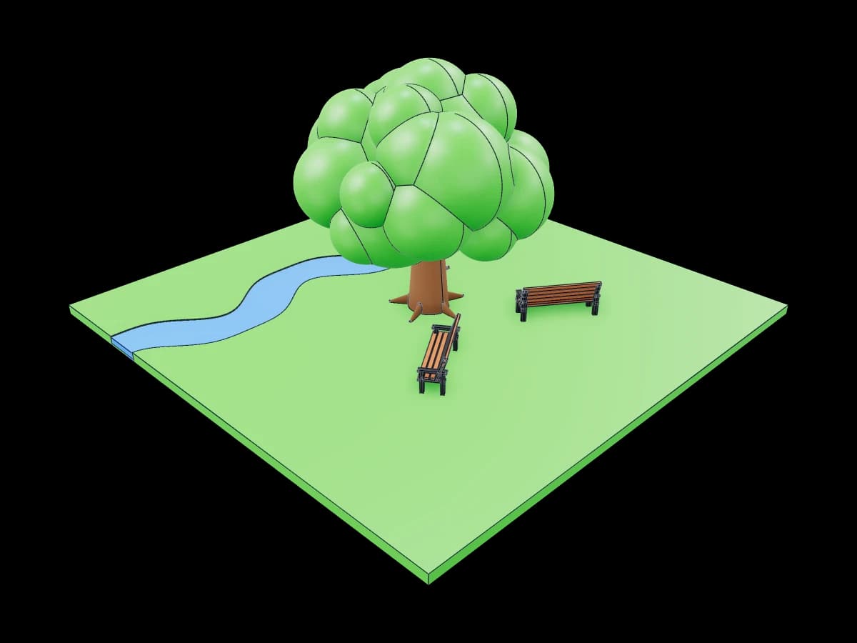Tiny Park Scene