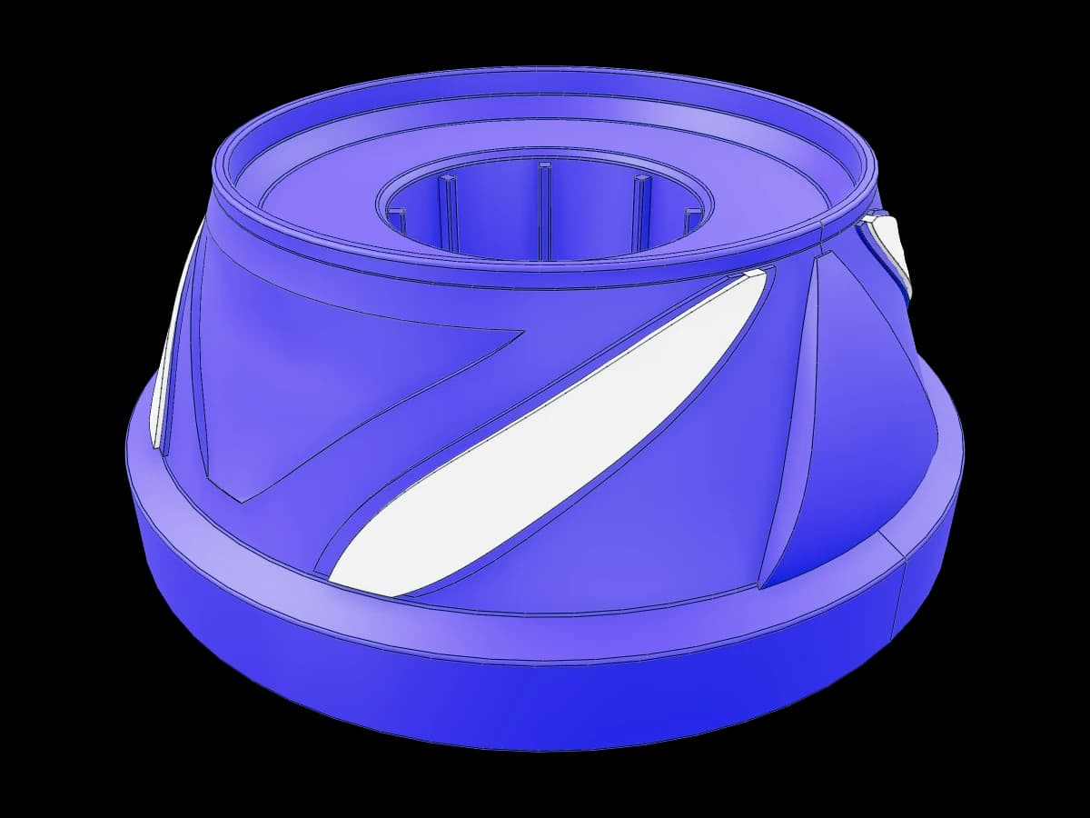 Blue and White Filter Cap