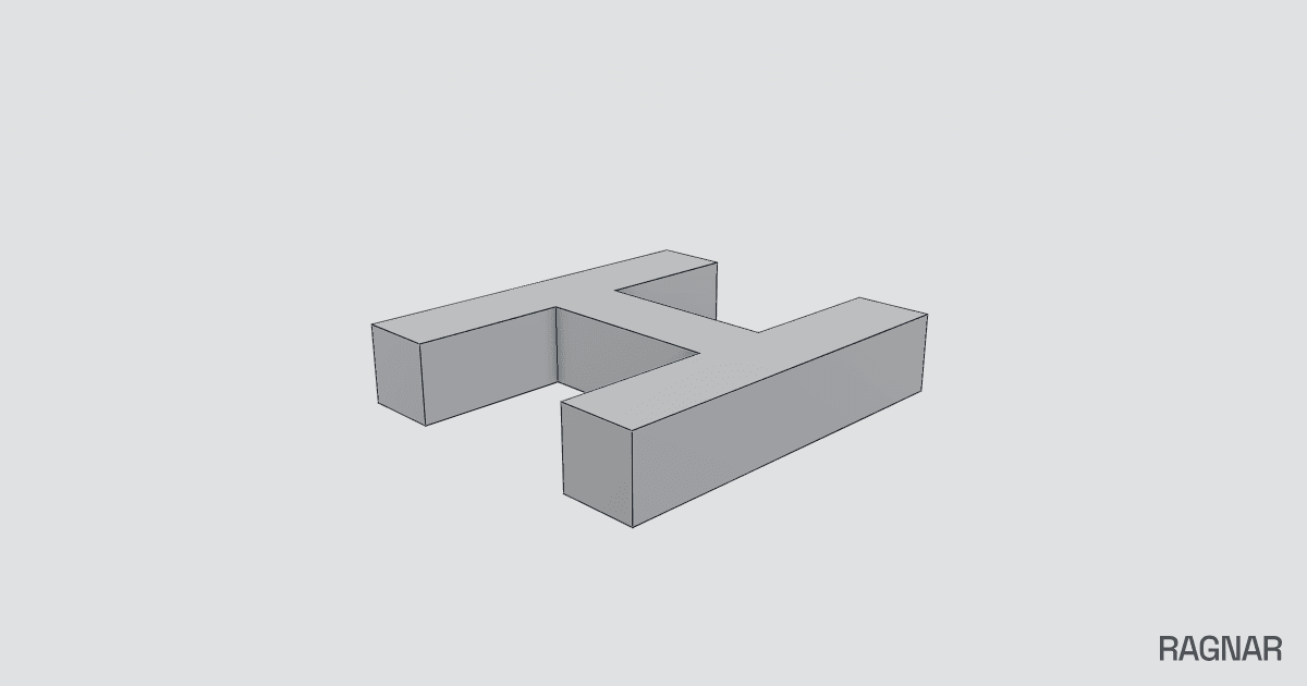 Letter H Model