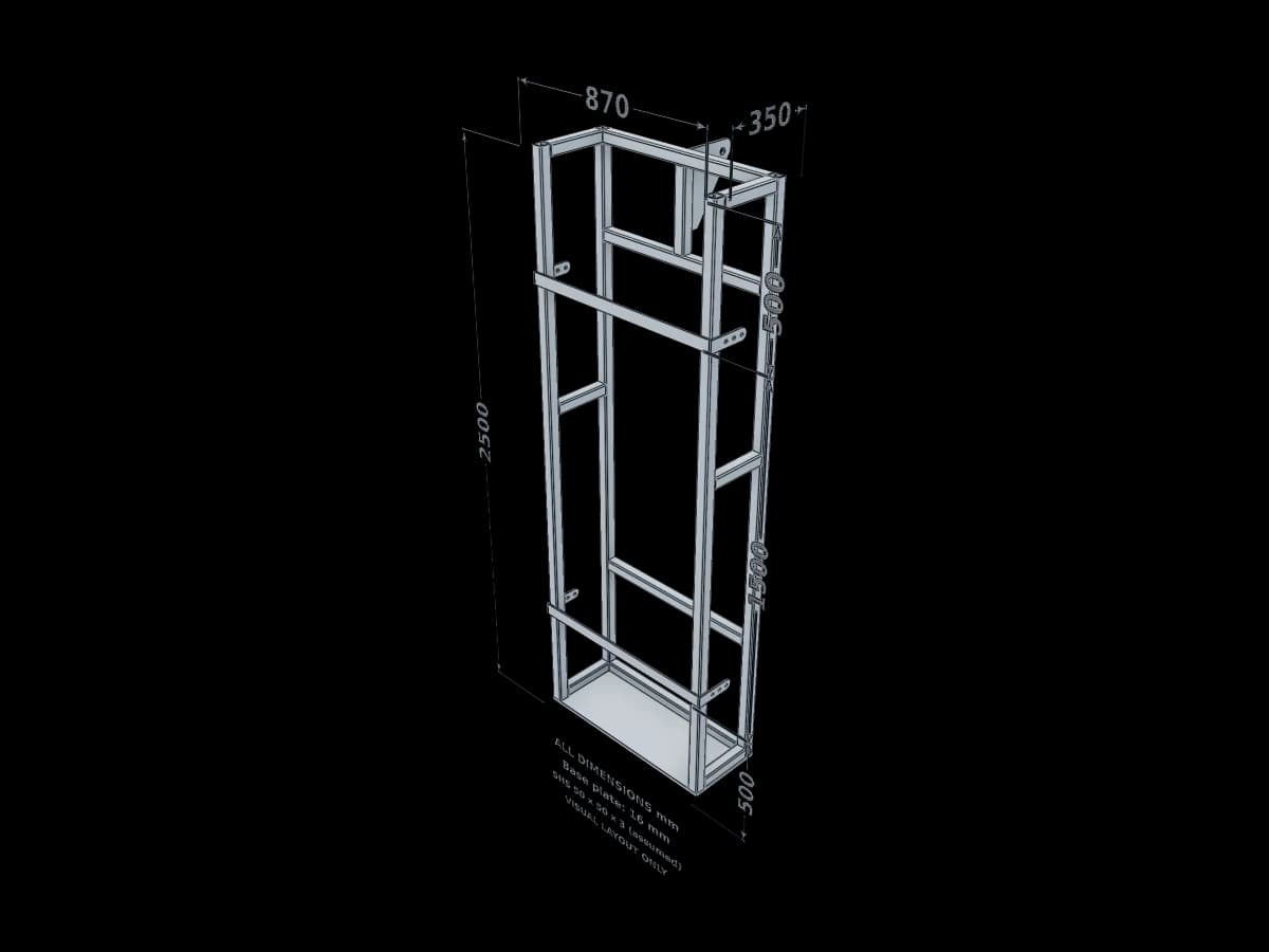 Industrial Equipment Rack Frame