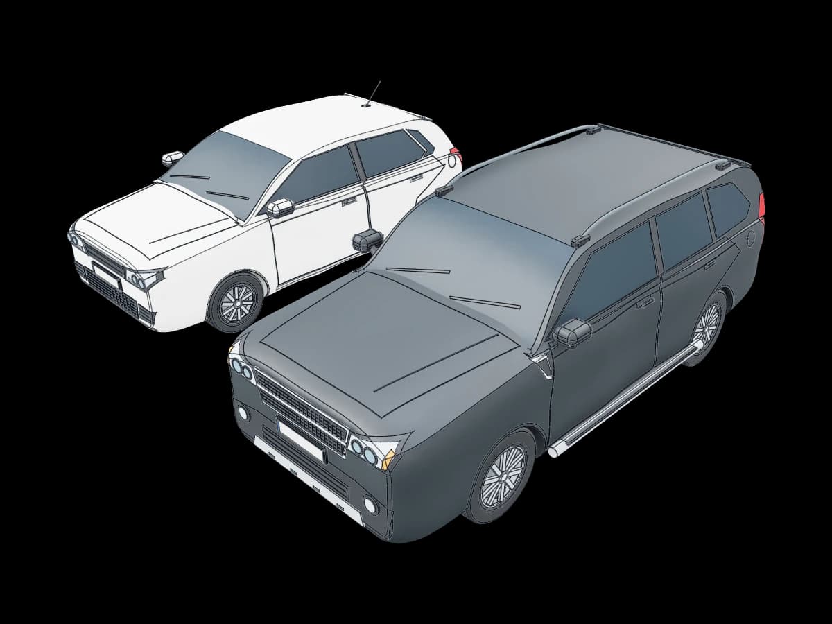 Detailed White Car