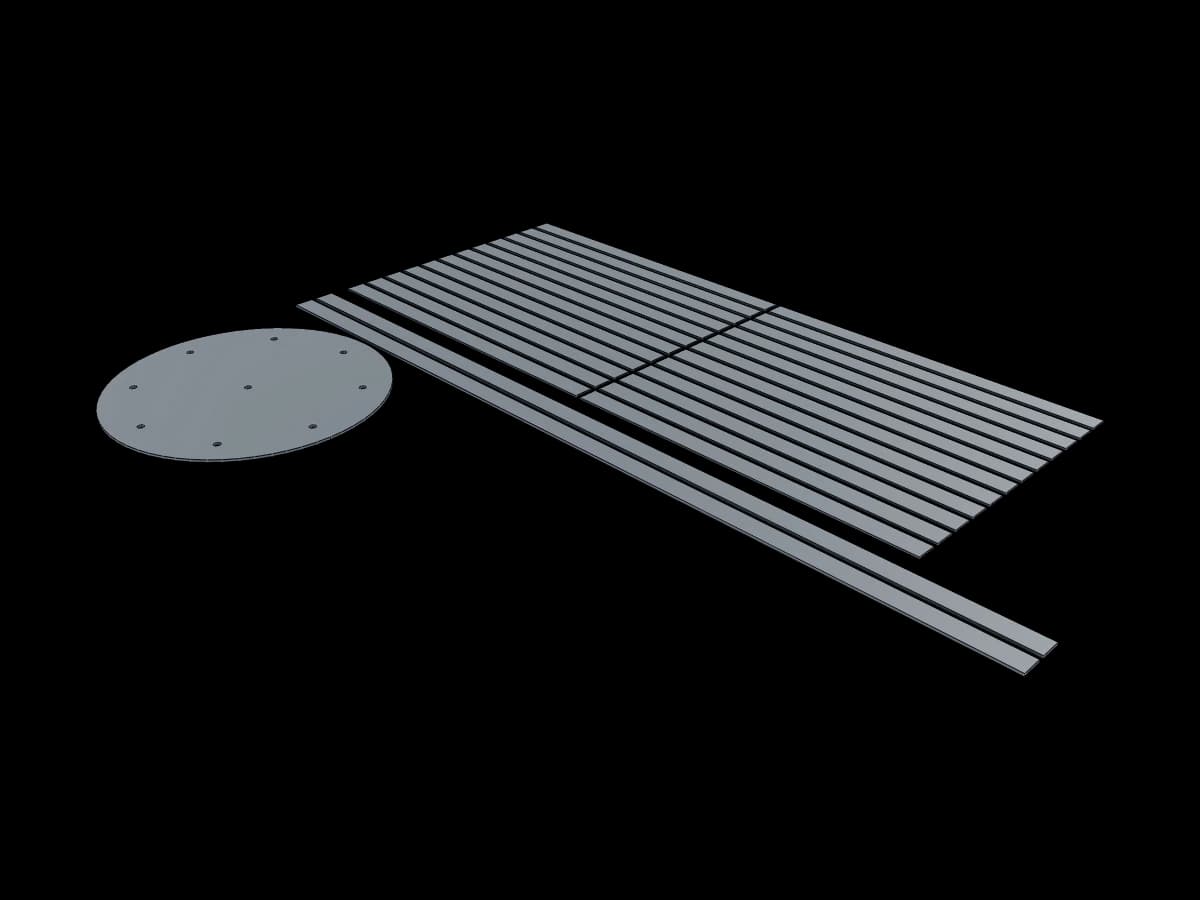 Slat Sided Trash Can Holder