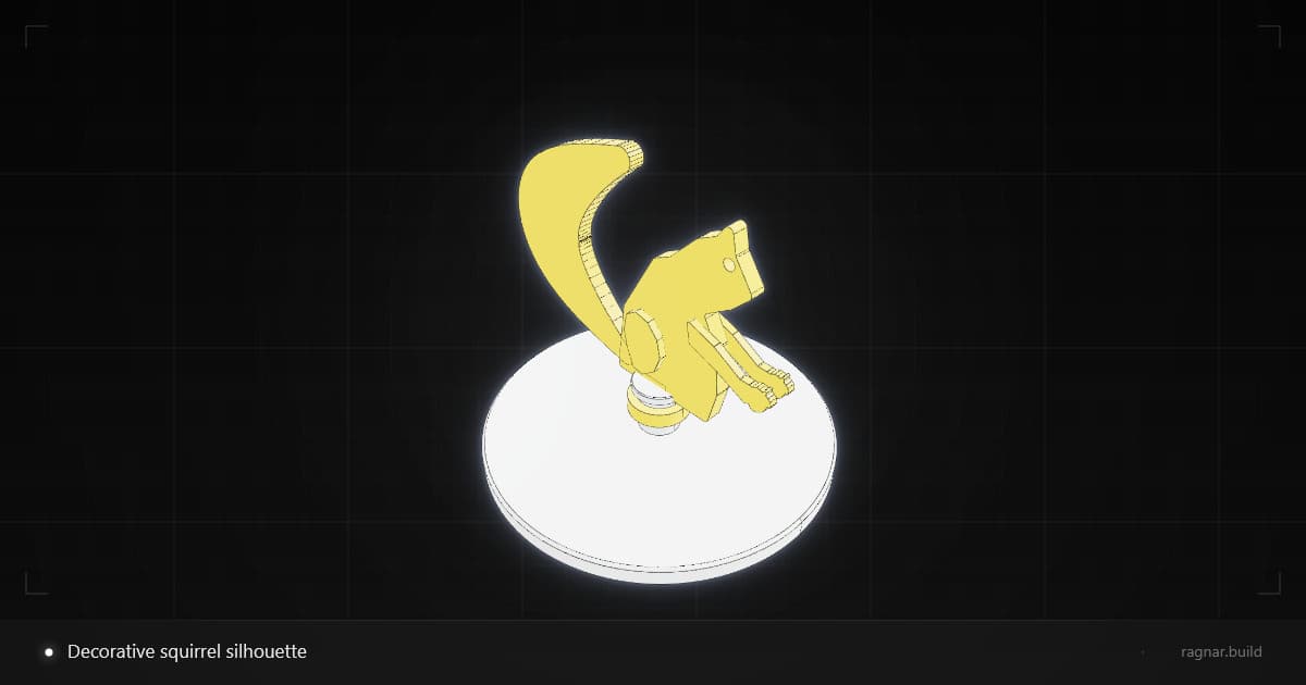 Decorative squirrel silhouette