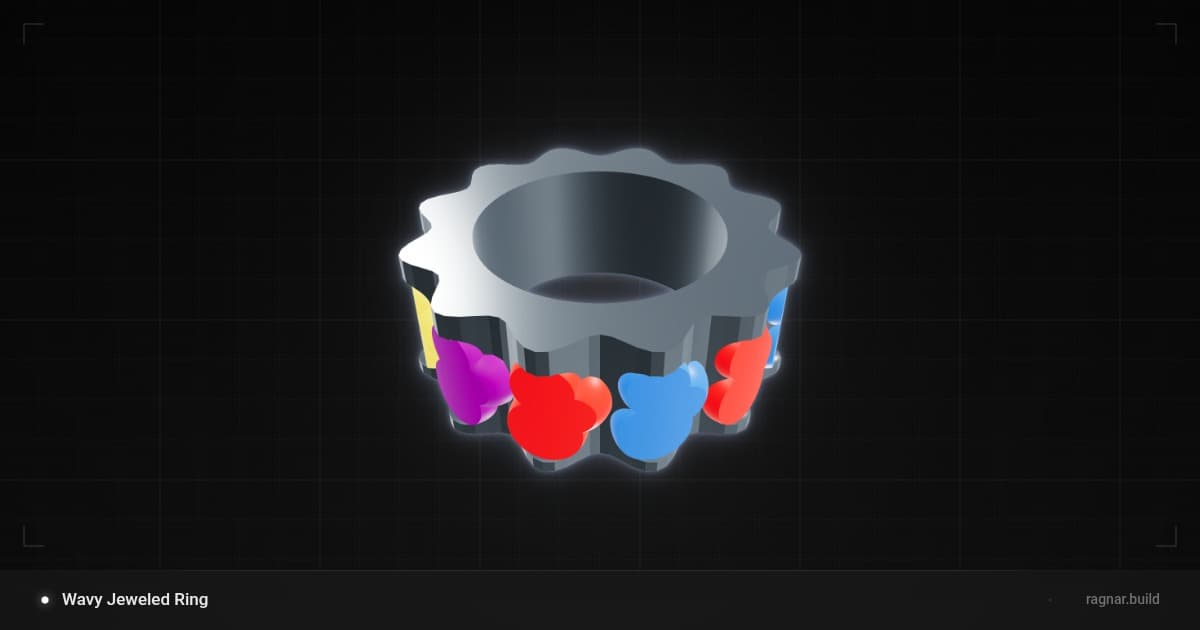 Wavy Jeweled Ring