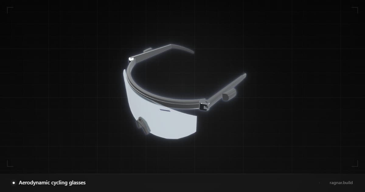Aerodynamic cycling glasses