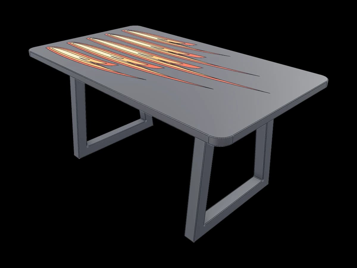 Fire Themed Table