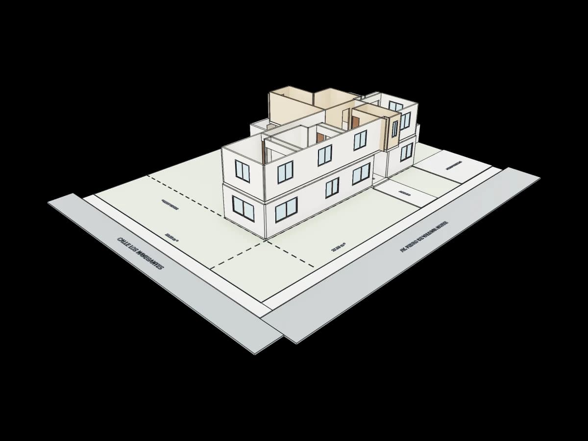 Two-storey architectural reconstruction