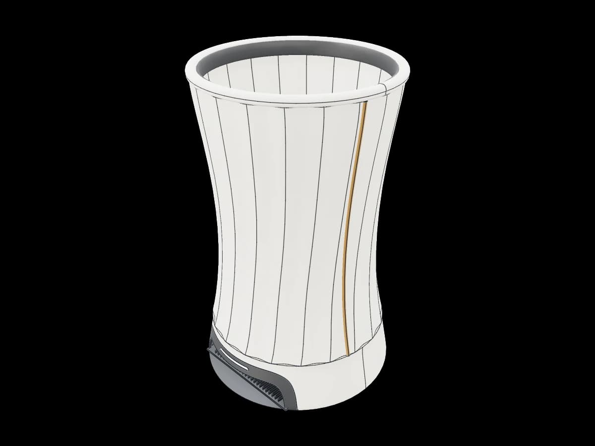 Fan Ribbed Vacuum Bin