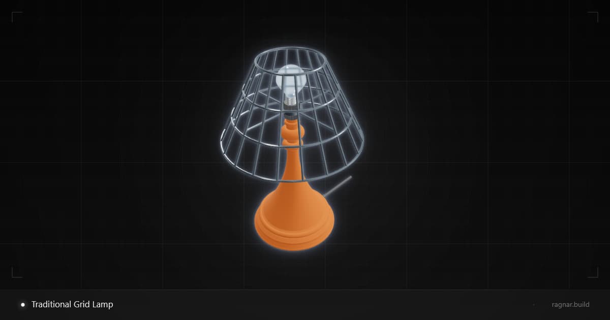 Traditional Grid Lamp