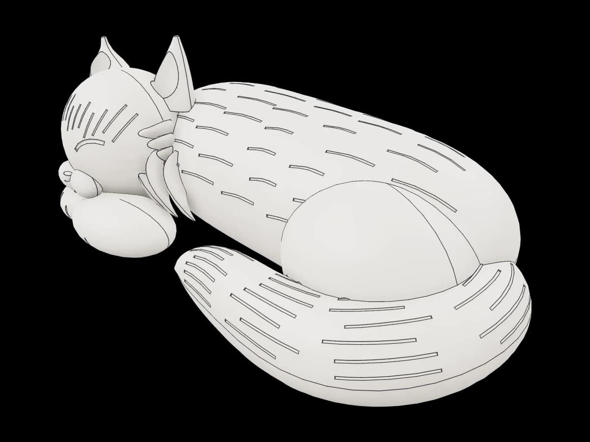Fluffy Cat Laying Down