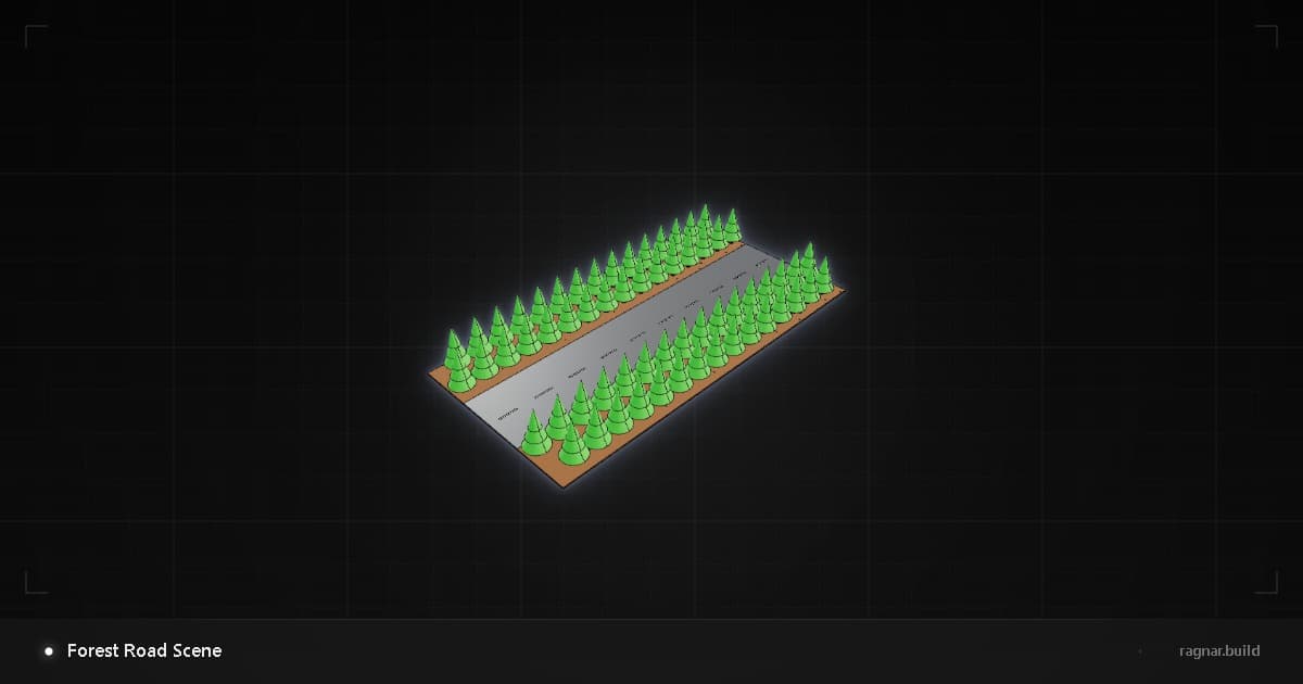 Forest Road Scene