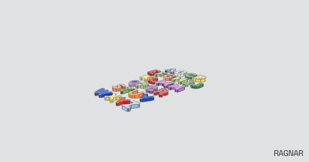 Bubble letter alphabet