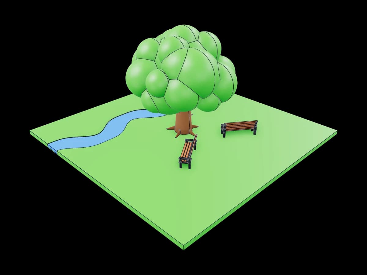 Tiny Park Scene