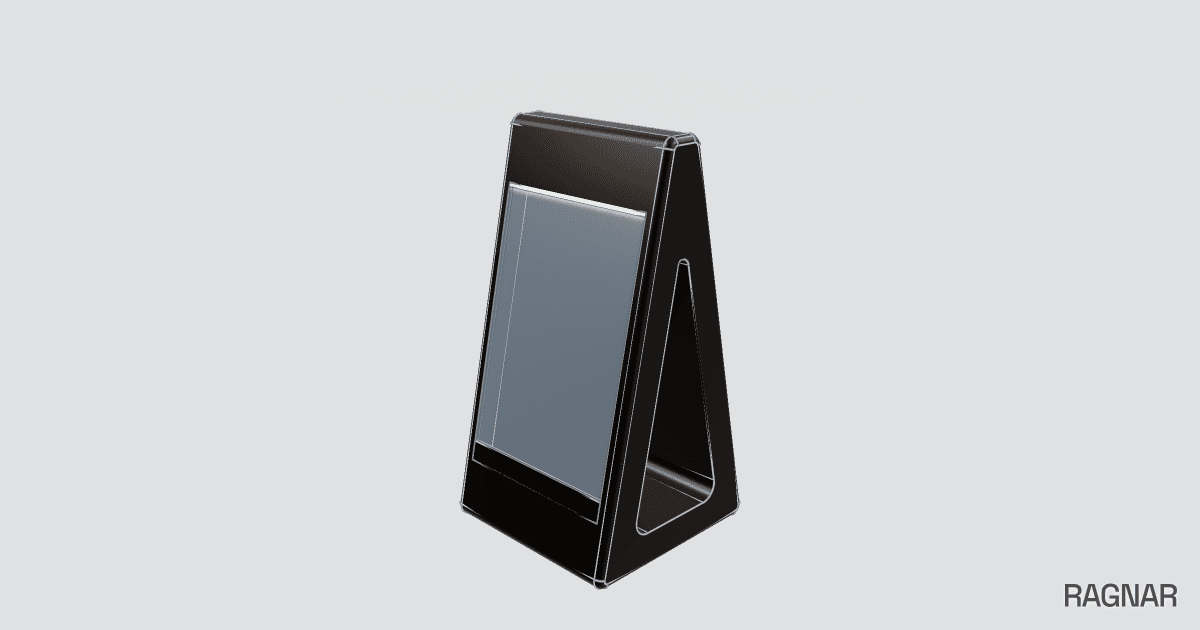 Dual-screen A-frame terminal