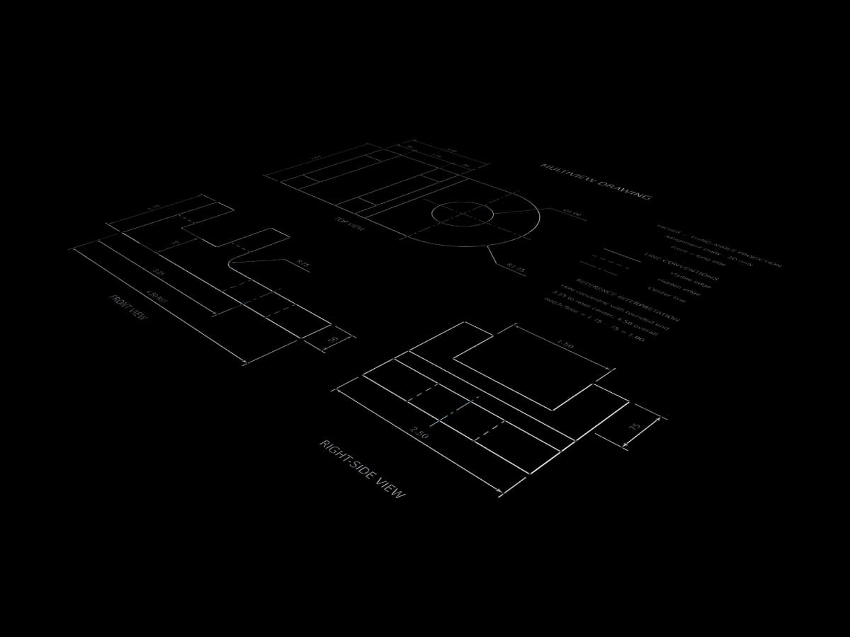 Orthographic Blueprint Study