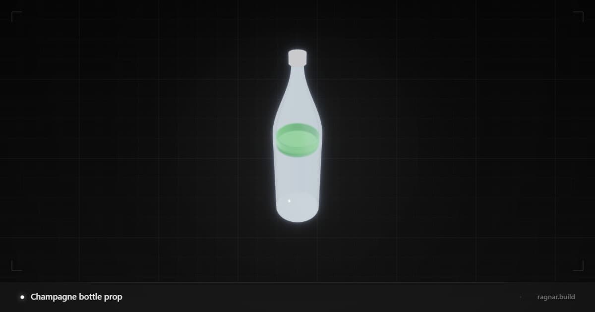 Champagne bottle prop