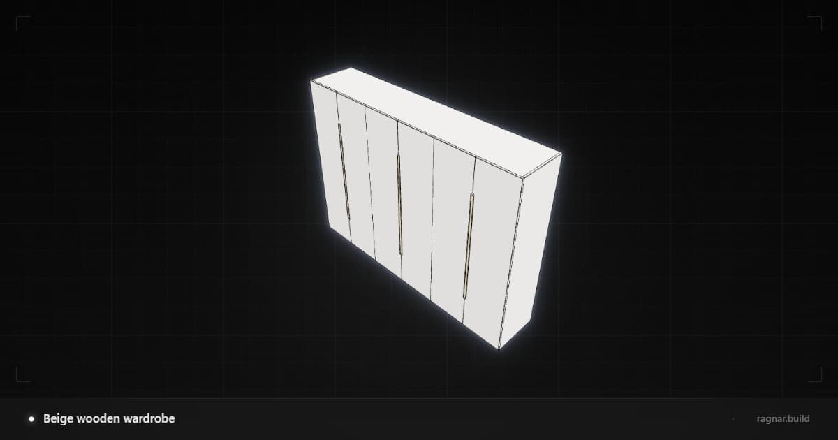 Triple Double-Door Wardrobe
