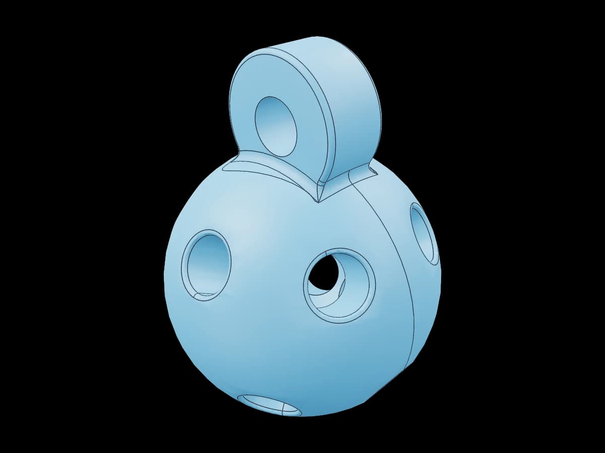 Spherical Keychain Bead