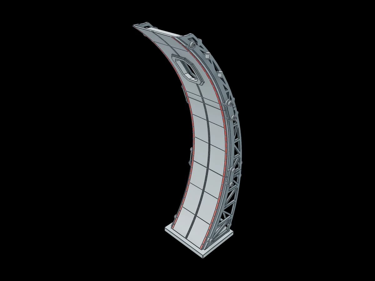 Futuristic Arc Pillar Display