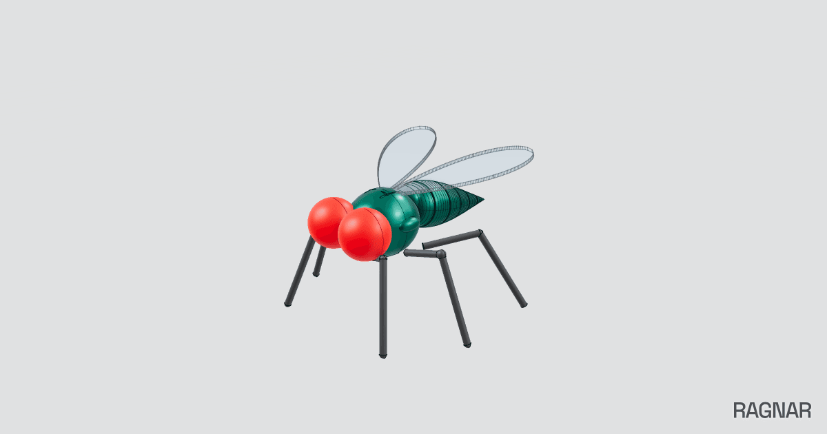Metallic Housefly Model