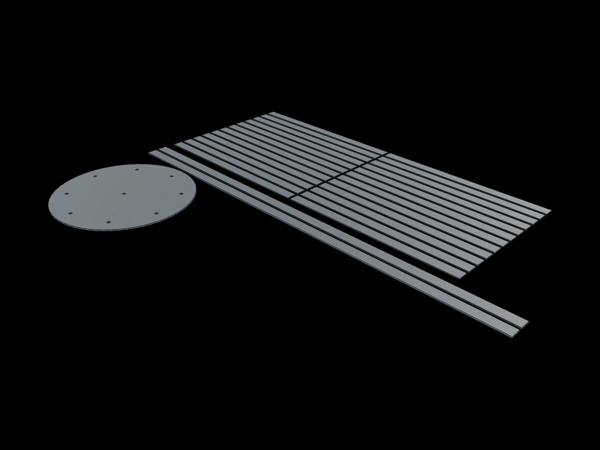 Slat Sided Trash Can Holder